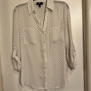 Polka dot tunic top